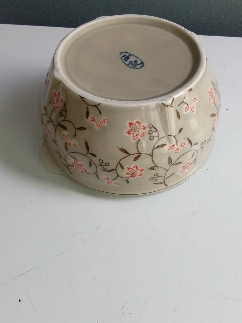 Ceramic Floral Storage Bowl with Vented Lid Pink Cherry Blossom Microwave‎ Safe